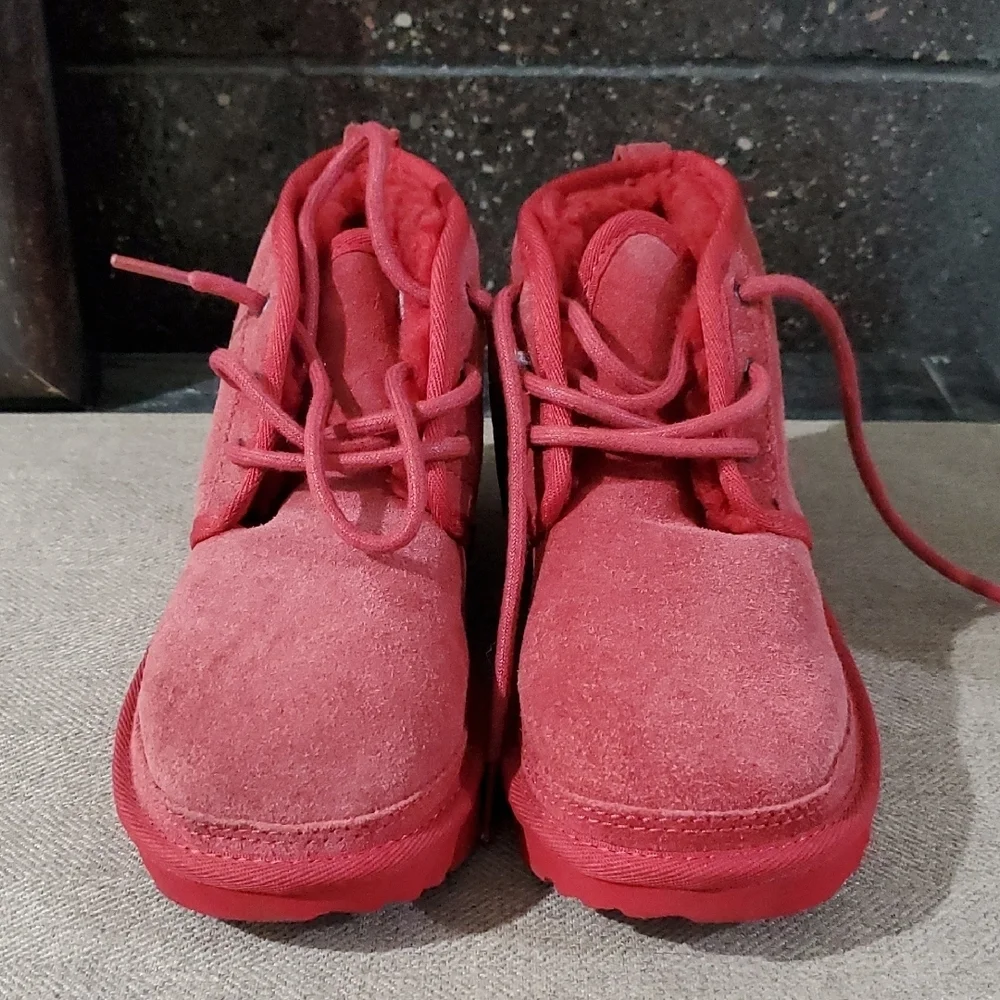 UGG Kids Red Suede Boots